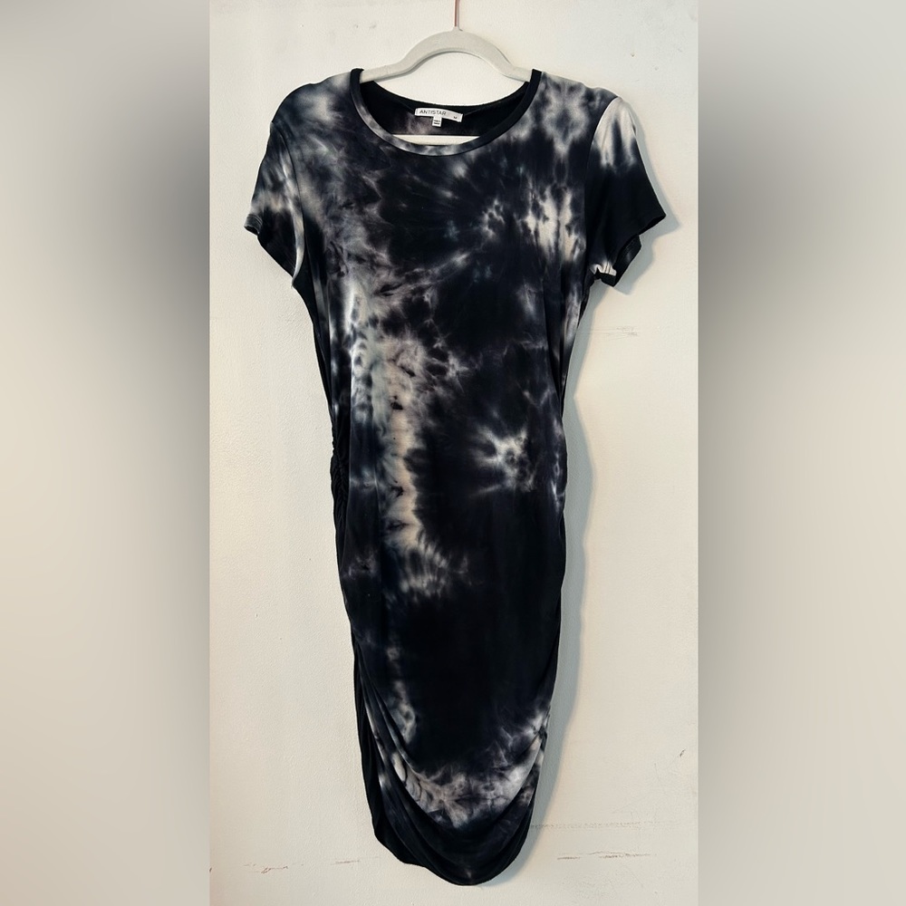 Tye Dye dress with side shirring
